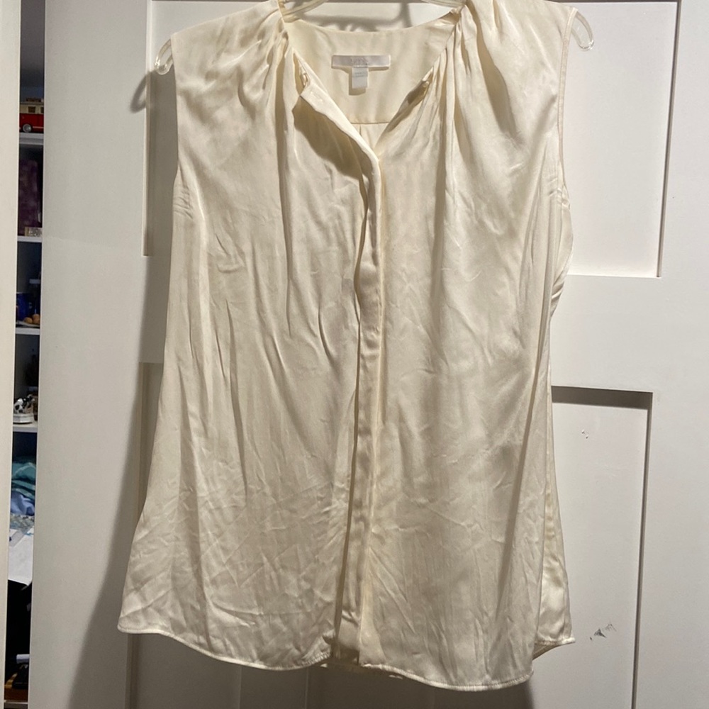 Hugo Boss off white blouse - size 6